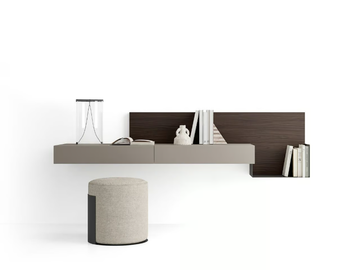 HOMY - Wall mounted wooden secretary desk with drawers by Santalucia Mobili - view 3